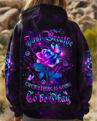 JUST BREATHE BUTTERFLY ROSE ALL OVER PRINT - YHLT0811243