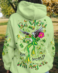 BE YOU THE WORLD WILL ADJUST FROG ALL OVER PRINT - YHLT2210243