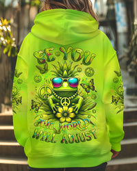 BE YOU THE WORLD WILL ADJUST FROG ALL OVER PRINT - YHLT0702251