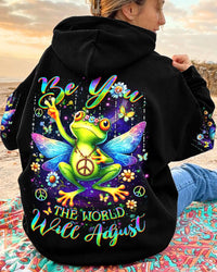 BE YOU THE WORLD WILL ADJUST FROG ALL OVER PRINT - YHDU2711231