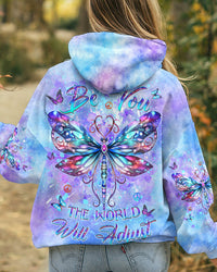 BE YOU THE WORLD WILL ADJUST DRAGONFLY ALL OVER PRINT - YHDU2911231
