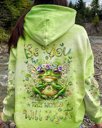 BE YOU THE WORLD WILL ADJUST FROG ALL OVER PRINT - YHLT1203243