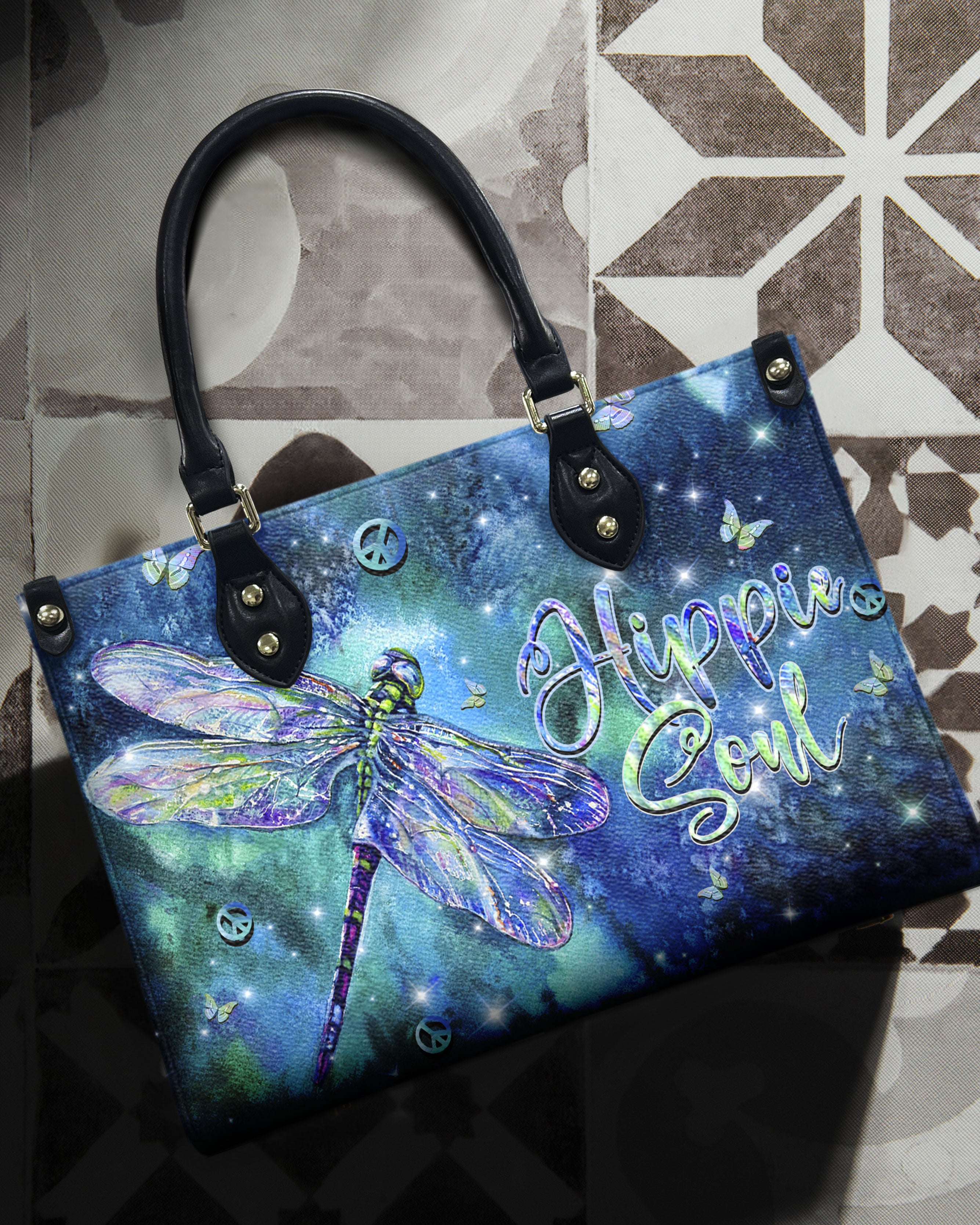 HIPPIE SOUL DRAGONFLY LEATHER HANDBAG - YHHN1410244