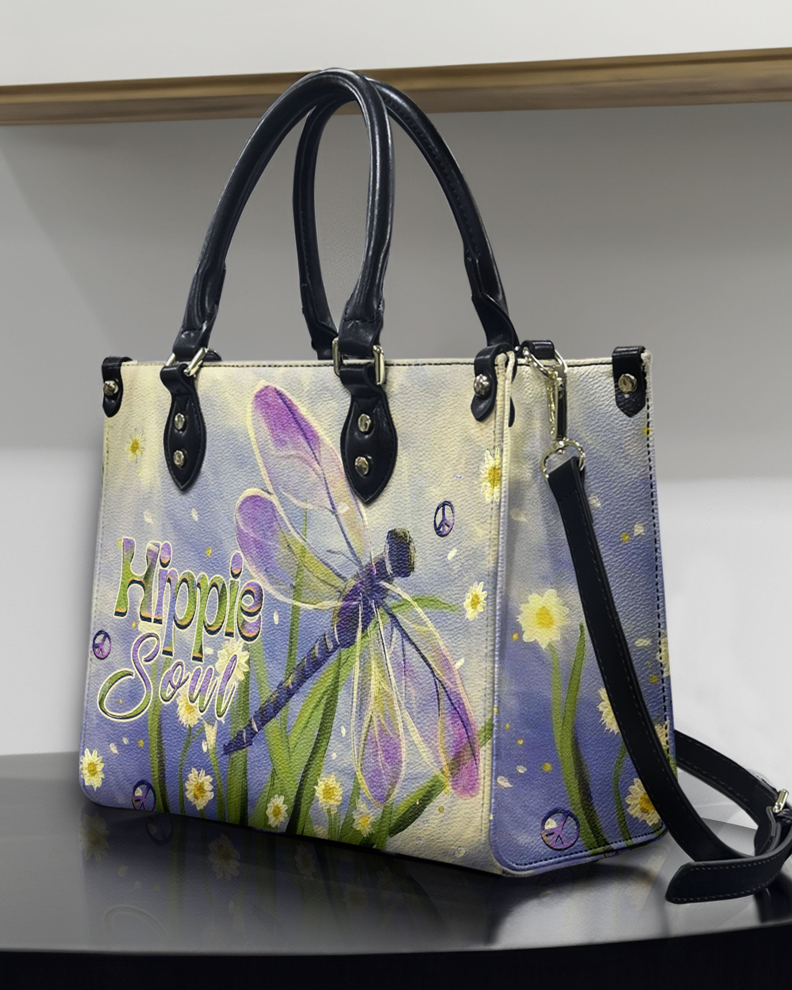 HIPPIE SOUL DRAGONFLY LEATHER HANDBAG - YHHN0110244