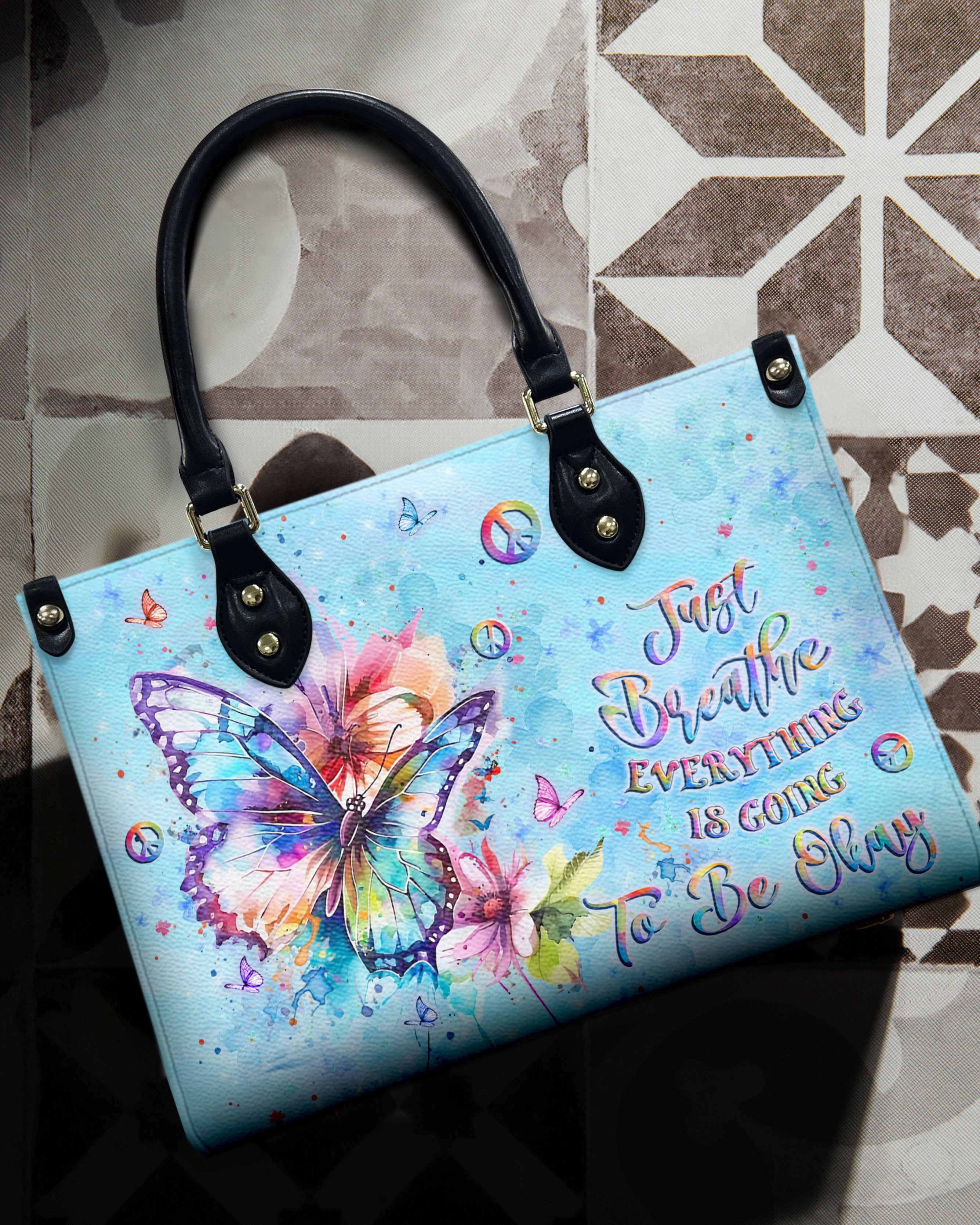 JUST BREATHE BUTTERFLY LEATHER HANDBAG - YHLT2307244