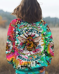 BEE KIND BEE POSITIVE TIE DYE ALL OVER PRINT - TLTW1907234