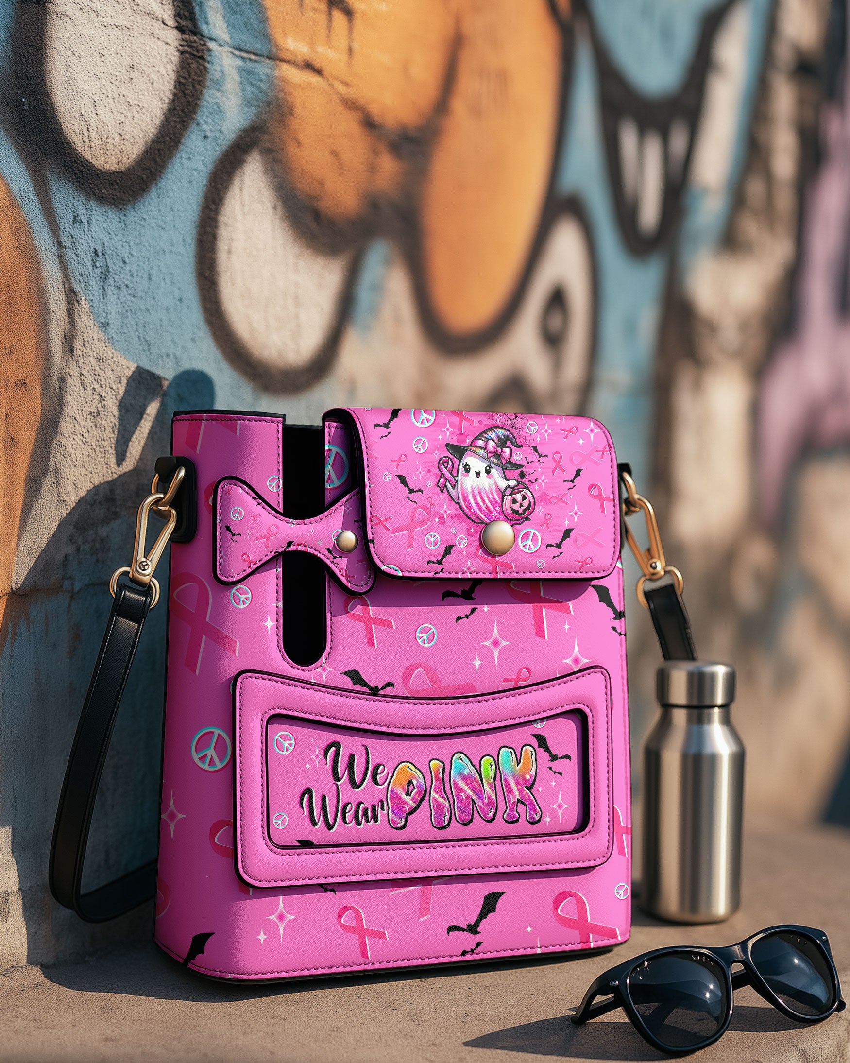 IN OCTOBER WE WEAR PINK BOO BREAST CANCER TUMBLER STORAGE BAG   - TLTW1208257