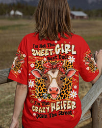 CRAZY HEIFER DOWN THE STREET COW ALL OVER PRINT  - TLTW2306262