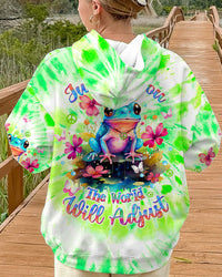 JUST BE YOU THE WORLD WILL ADJUST FROG ALL OVER PRINT - TLTW1212233