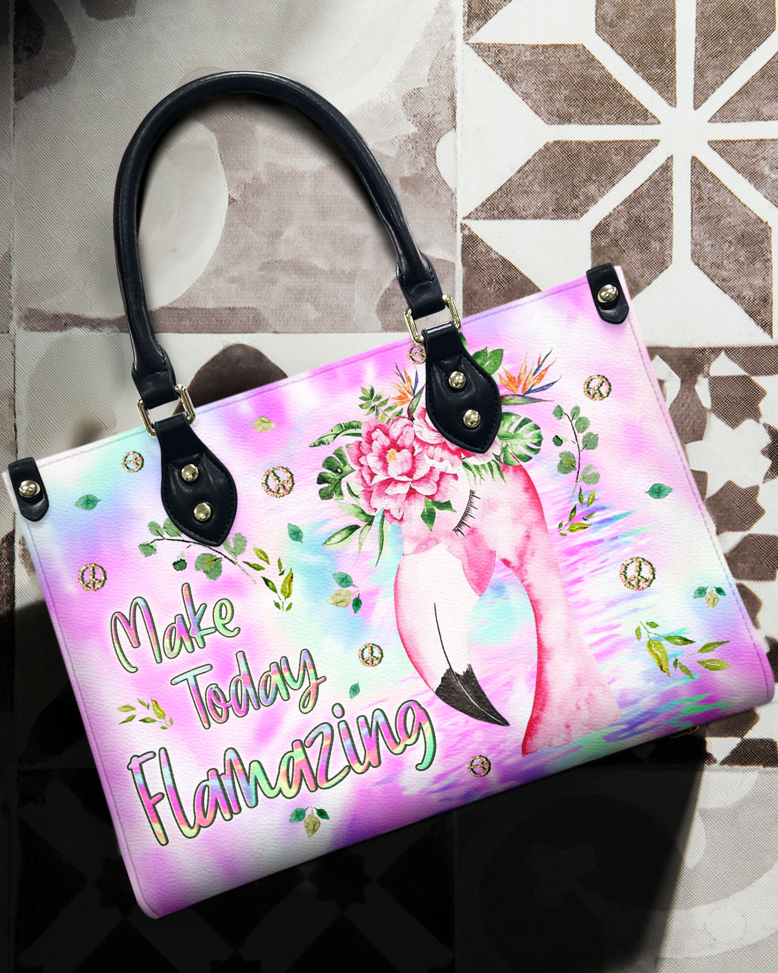 MAKE TODAY FLAMAZING TIE DYE LEATHER HANDBAG - YHLN1110244