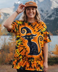 HALLOWEEN BLACK CAT WITCHY ALL OVER PRINT - TLTW2608261