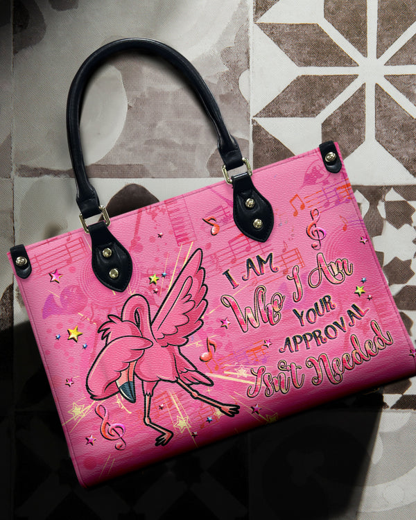 I AM WHO I AM FLAMINGO LEATHER HANDBAG - YHLT2907242