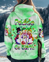 PEACE ON EARTH SNOWMAN CHRISTMAS ALL OVER PRINT - TLTW0510245
