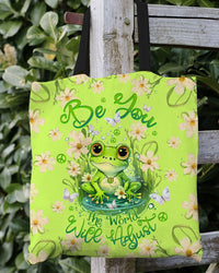BE YOU THE WORLD WILL ADJUST FROG TOTE BAG - TLTW2709238
