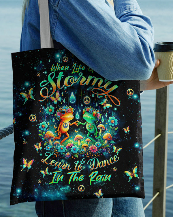 DANCE IN THE RAIN FROG TOTE BAG - TLTW2803245