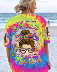 RUNNING AGAINST THE WIND MESSY BUN ALL OVER PRINT - TLTW2706244