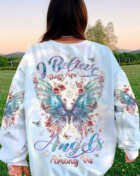 I BELIEVE THERE ARE ANGELS AMONG US BUTTERFLY WINGS ALL OVER PRINT - TLTW0104244