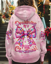PINK CHRISTMAS BOW ALL OVER PRINT - TLTW2810245