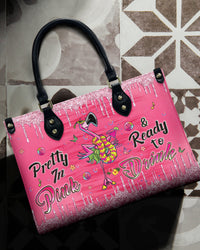 PRETTY IN PINK FLAMINGO LEATHER HANDBAG - YHLT2406244