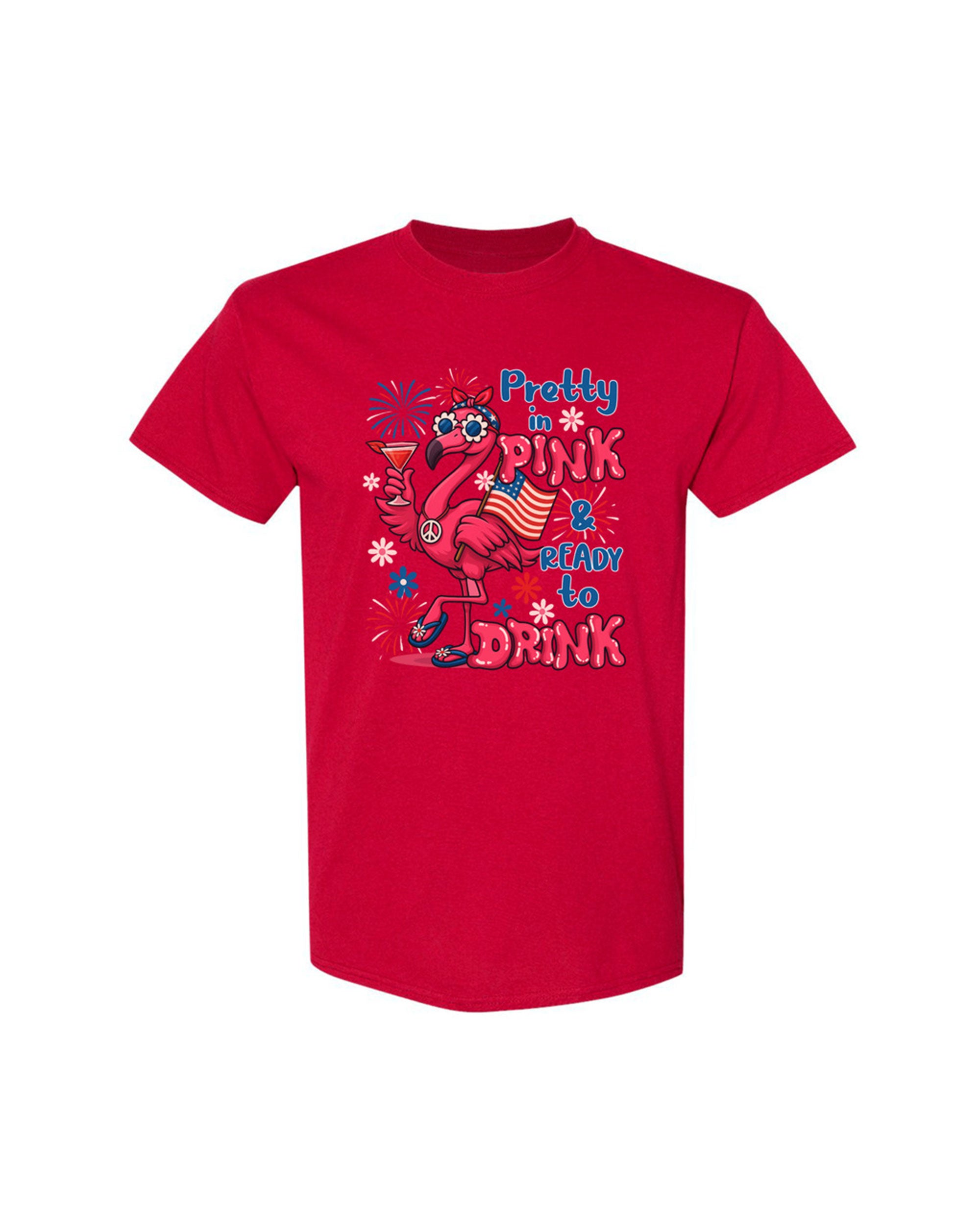 PRETTY IN PINK FLAMINGO COTTON SHIRT - TYQY1305258