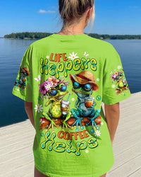 LIFE HAPPENS COFFEE HELPS FROG ALL OVER PRINT - TLTW2603263
