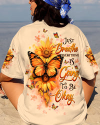 JUST BREATHE BUTTERFLY ALL OVER PRINT  - TLTW0603255
