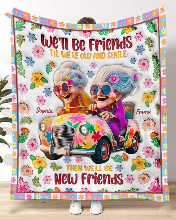 PERSONALIZED COUPLE WE'LL BE FRIENDS FLEECE BLANKET - YHHG2402254