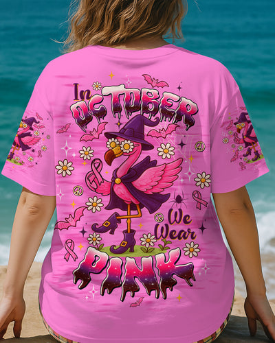 IN OCTOBER WE WEAR PINK FLAMINGO HALLOWEEN BREAST CANCER AWARENESS ALL OVER PRINT - TLTW1208252