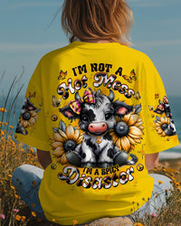 I'M NOT A HOT MESS COW SUNFLOWER ALL OVER PRINT - TLTW3110253