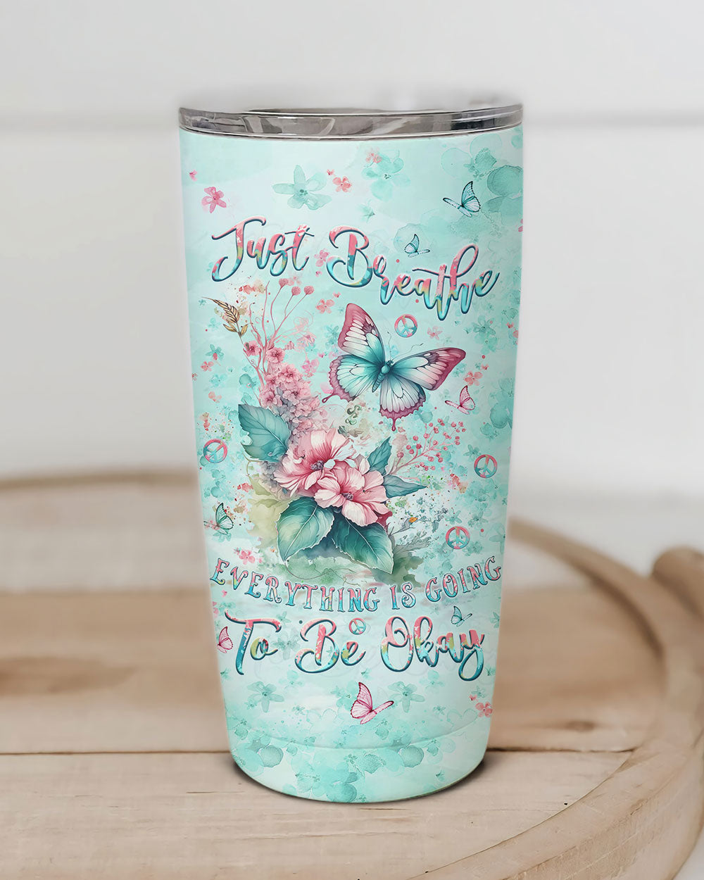 JUST BREATHE BUTTERFLY TUMBLER - YHLT0907244