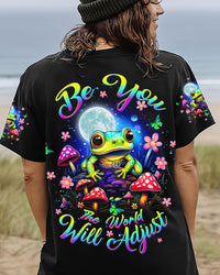 BE YOU THE WORLD WILL ADJUST FROG ALL OVER PRINT - TLTW1110234