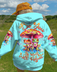 BE YOU THE WORLD WILL ADJUST FROG MUSHROOM ALL OVER PRINT - TLTW1109233