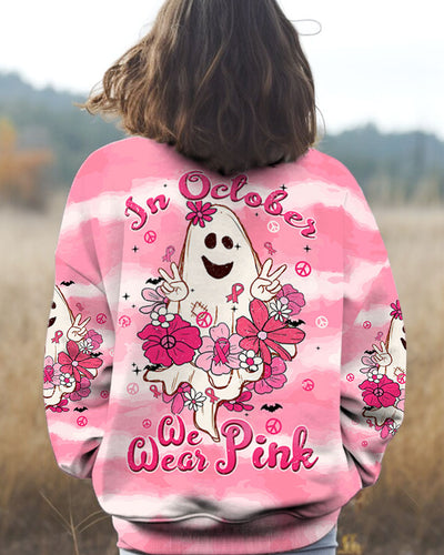 IN OCTOBER WE WEAR PINK BOO HALLOWEEN ALL OVER PRINT - TLTW3107235
