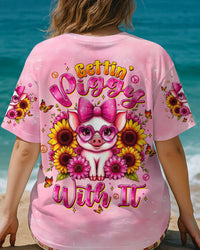 GETTIN' PIGGY WITH IT PIG ALL OVER PRINT - TLTW1607252