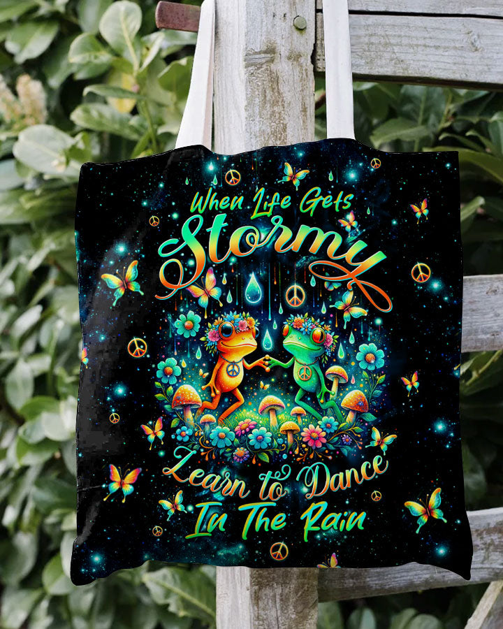 DANCE IN THE RAIN FROG TOTE BAG - TLTW2803245
