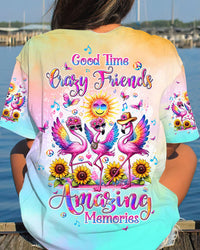 GOOD TIMES CRAZY FRIEND FLAMINGO SUNFLOWER ALL OVER PRINT - TLTW1306244