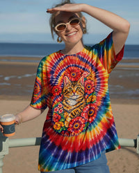 FLORAL CAT SWIRL ALL OVER PRINT - TLTW0403262