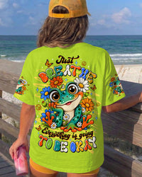 JUST BREATHE FROG ALL OVER PRINT - TLTW1906264