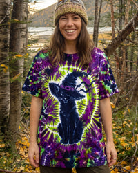 CRESCENT MOON BLACK CAT HALLOWEEN BURST ALL OVER PRINT - TLTW0409267