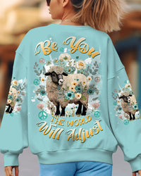 BE YOU THE WORLD WILL ADJUST SHEEP ALL OVER PRINT - TLTW2509234
