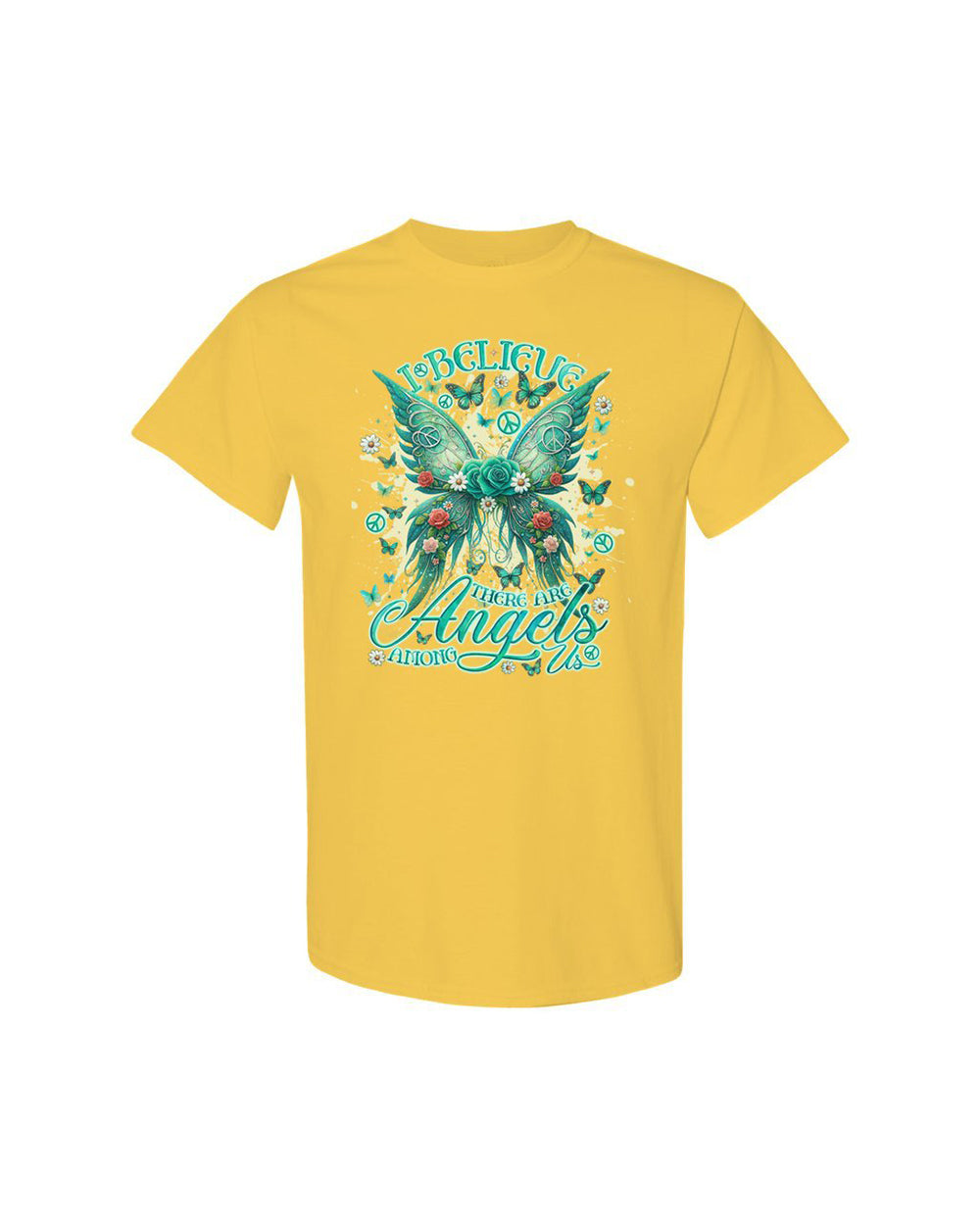 I BELIEVE THERE ARE ANGELS AMONG US WINGS COTTON SHIRT - TLNO2803246