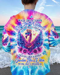WALK LIKE A QUEEN FLAMINGO TIE DYE ALL OVER PRINT - TLTW1704245