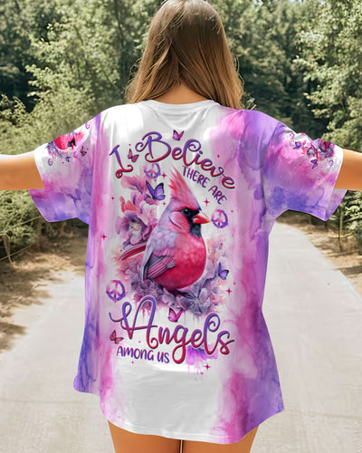 I BELIEVE THERE ARE ANGELS AMONG US CARDINAL TIE DYE ALL OVER PRINT - TLTW1108236