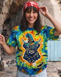 HIGHLAND COW WITCH HALLOWEEN ALL OVER PRINT - TLTW1308265