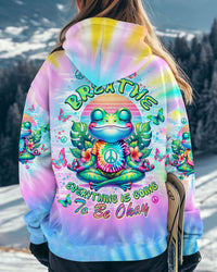 JUST BREATHE FROG TIE DYE ALL OVER PRINT - TLTW2907253