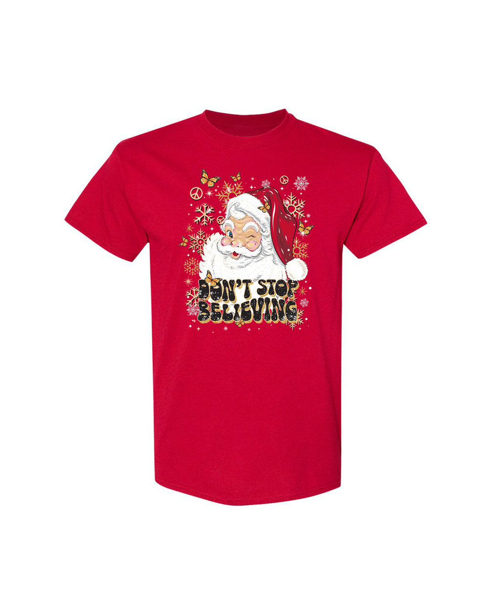 DON'T STOP BELIEVING CHRISTMAS COTTON SHIRT - TLTR08112411