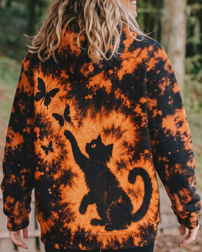 MIDNIGHT BUTTERFLY BLACK CAT BURST ALL OVER PRINT - TLTW1910263