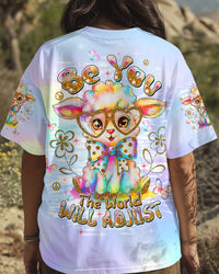 BE YOU THE WORLD WILL ADJUST SHEEP ALL OVER PRINT - TLTW0908253