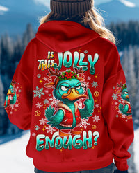 IS THIS JOLLY ENOUGH DUCK CHRISTMAS ALL OVER PRINT - TLTW0610253