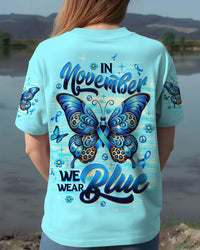 IN NOVEMBER WE WEAR BLUE BUTTERFLY DIABETES AWARENESS ALL OVER PRINT - TLTW0409253